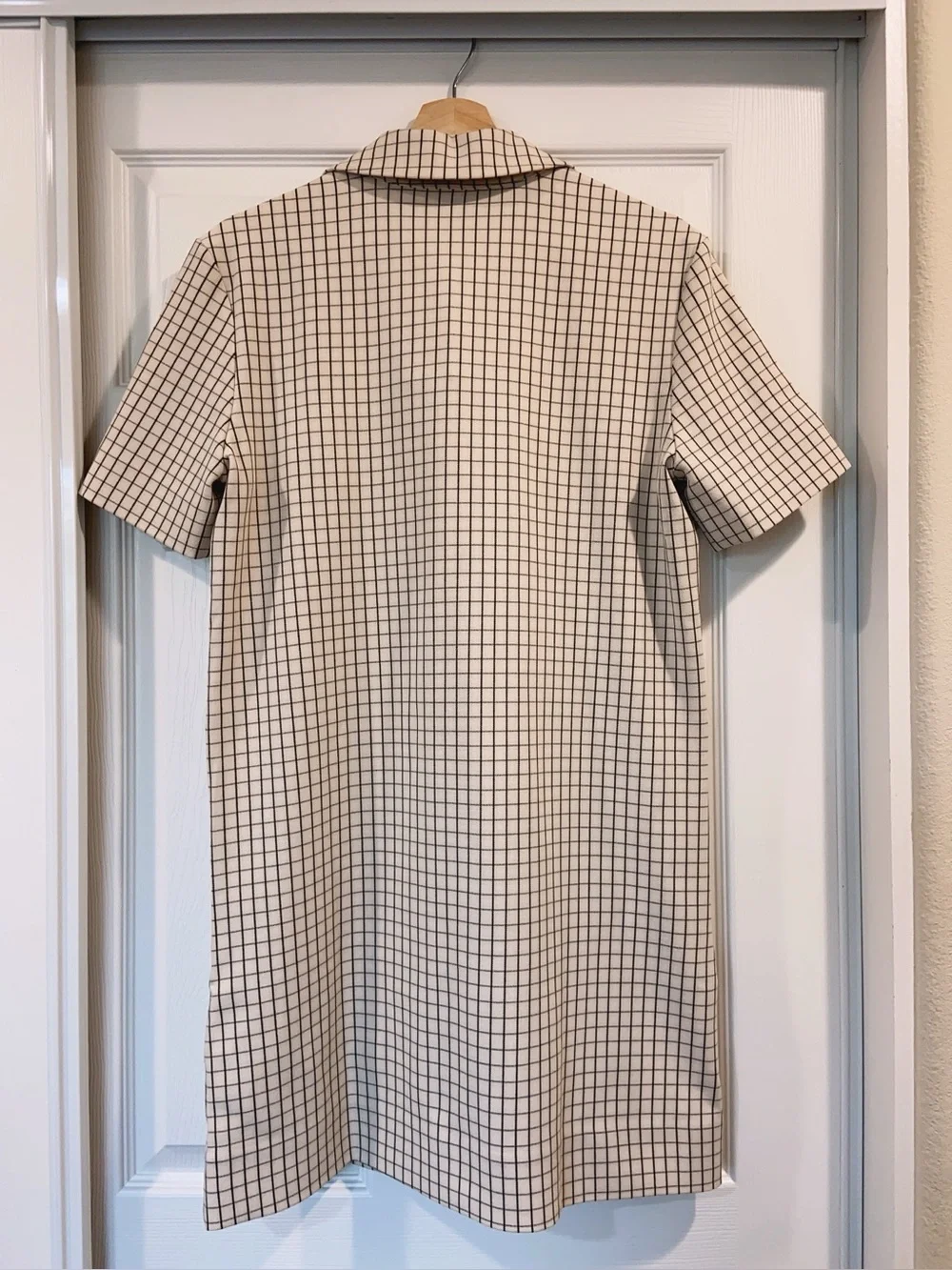 NWT Tory Burch Sesame Petite Plaid Yarn-Dyed Zip Up Shift Dress Size 6